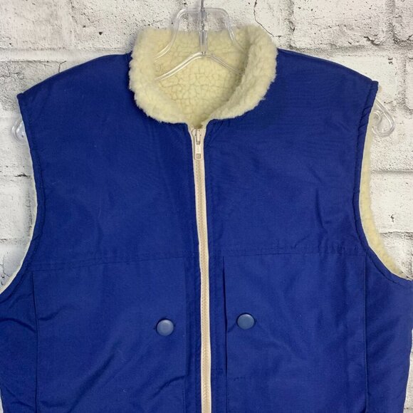Vintage 80s 90s Sherpa Lined Vest - Picture 2 of 10
